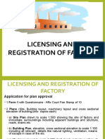 Licensing & Registration of Factory