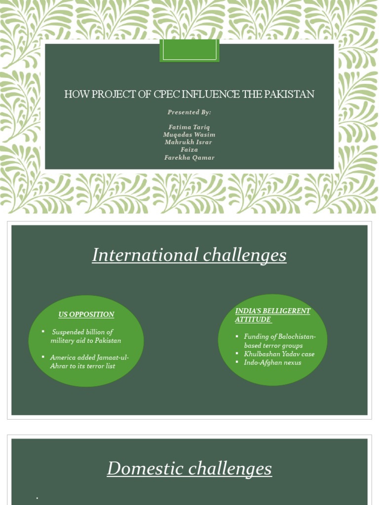 Impact of CPEC on Pakistan's Challenges | PDF