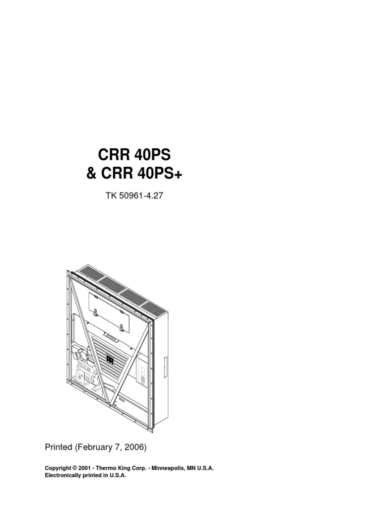 Thermo King Parts Manual CRR40 (MP3000, A) P PDF PDF Heat