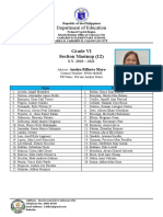 Camarin D Elementary School Grade 6 Section Roster