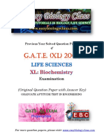 GATE XL 2003 Original Question Paper Biochemistry PDF