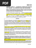 MGN XXX: Damage Stability - Alternative Verification Method For Tankers - Uk Interpretations and Procedures