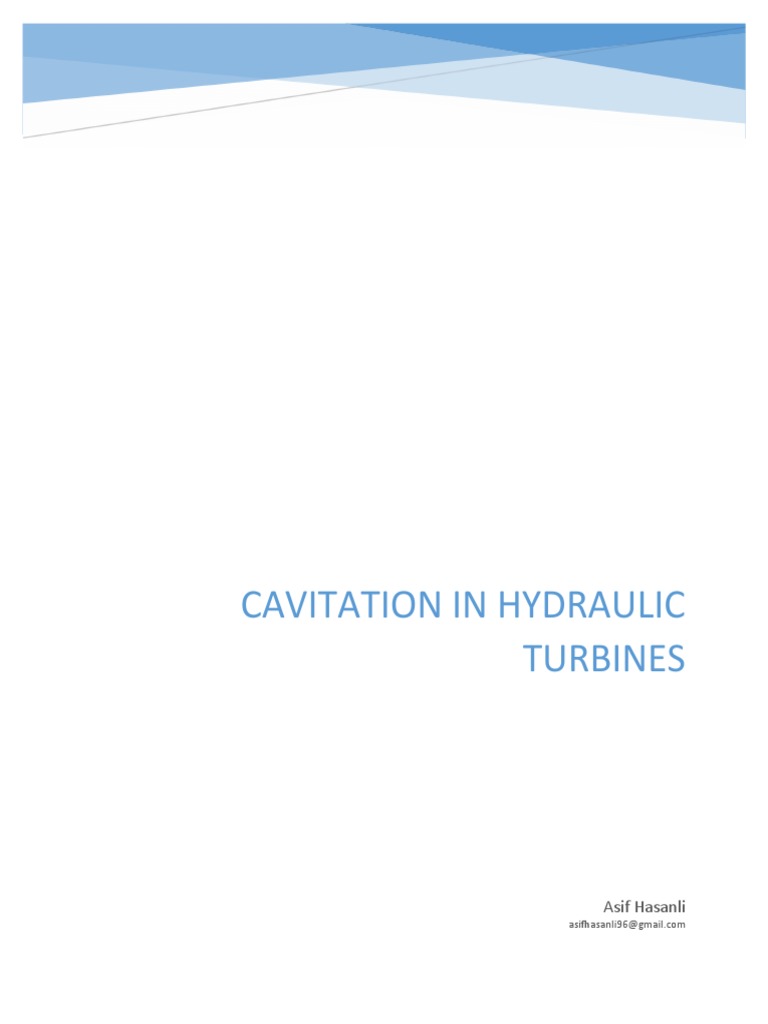 Cavitation in Hydraulic Turbines | PDF | Physical Phenomena | Applied ...