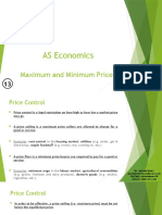 AS Economics - 13 - Government Microeconomic Intervention (Maximum and Minimum Prices)
