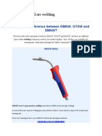 Differences Between GMAW, GTAW and SMAW Welding Processes