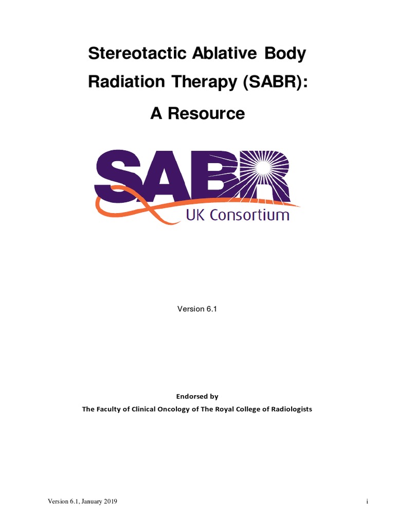 SABRconsortium Guidelines 2019 v6.1.0 | PDF | Radiation Therapy | Ct Scan