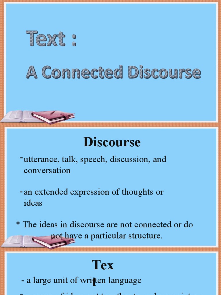 Connected Discourse in Texts | PDF | Grammatical Number | Word