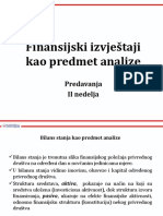 Finansijski Izvještaji Kao Predmet Analize