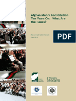 Afghanistan's Constitution Ten Years On - What Are The Issues? 2014