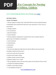 Test Bank For Concepts For Nursing Practice 1st Edition, Giddens