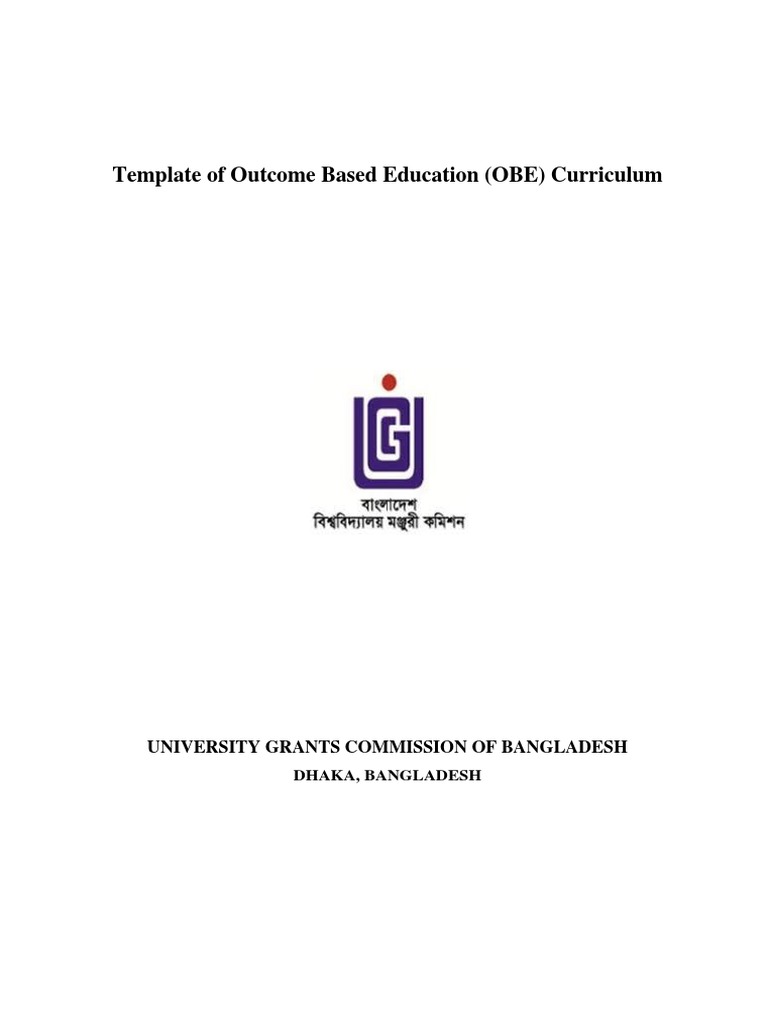 OBE Curriculum Template for Bangladesh | PDF | Curriculum | Learning