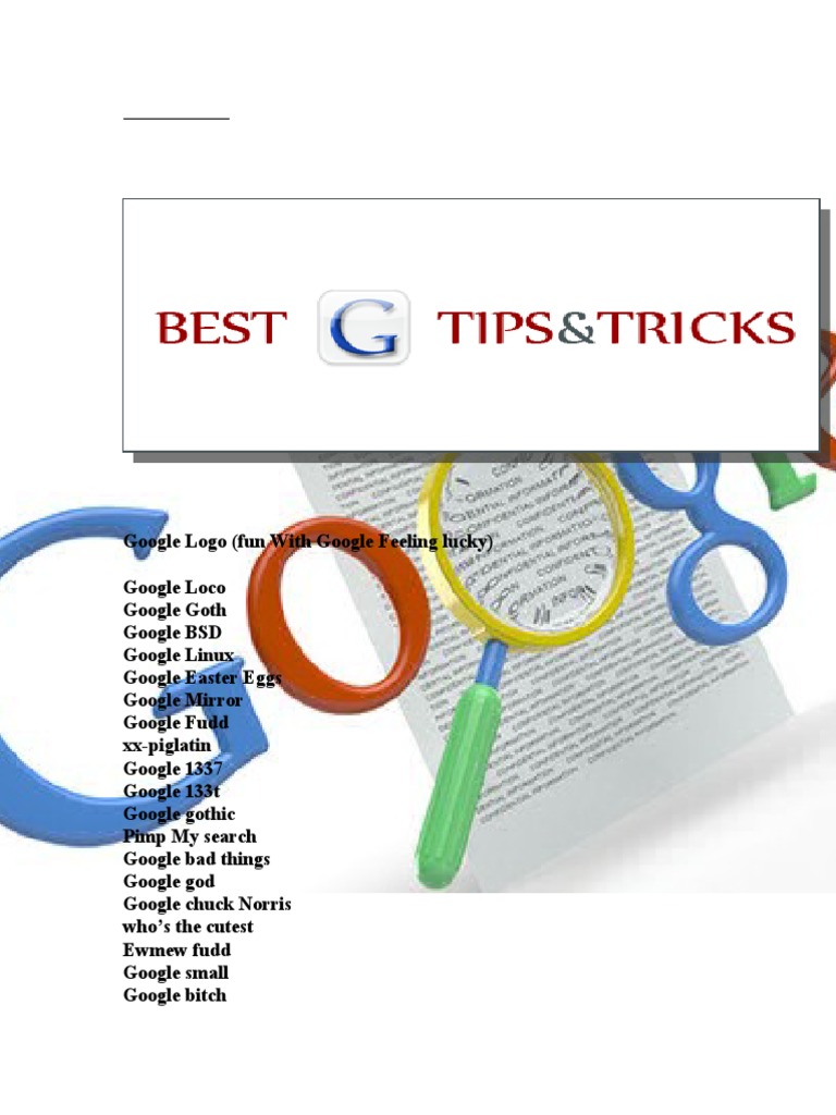 Google Tricks | PDF