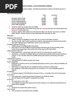 ACCT 10001: Accounting Reports & Analysis - Lecture 9 Illustration: Budgeting