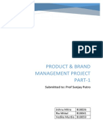 Product & Brand Management Project PART-1: Submitted To: Prof Sanjay Patro