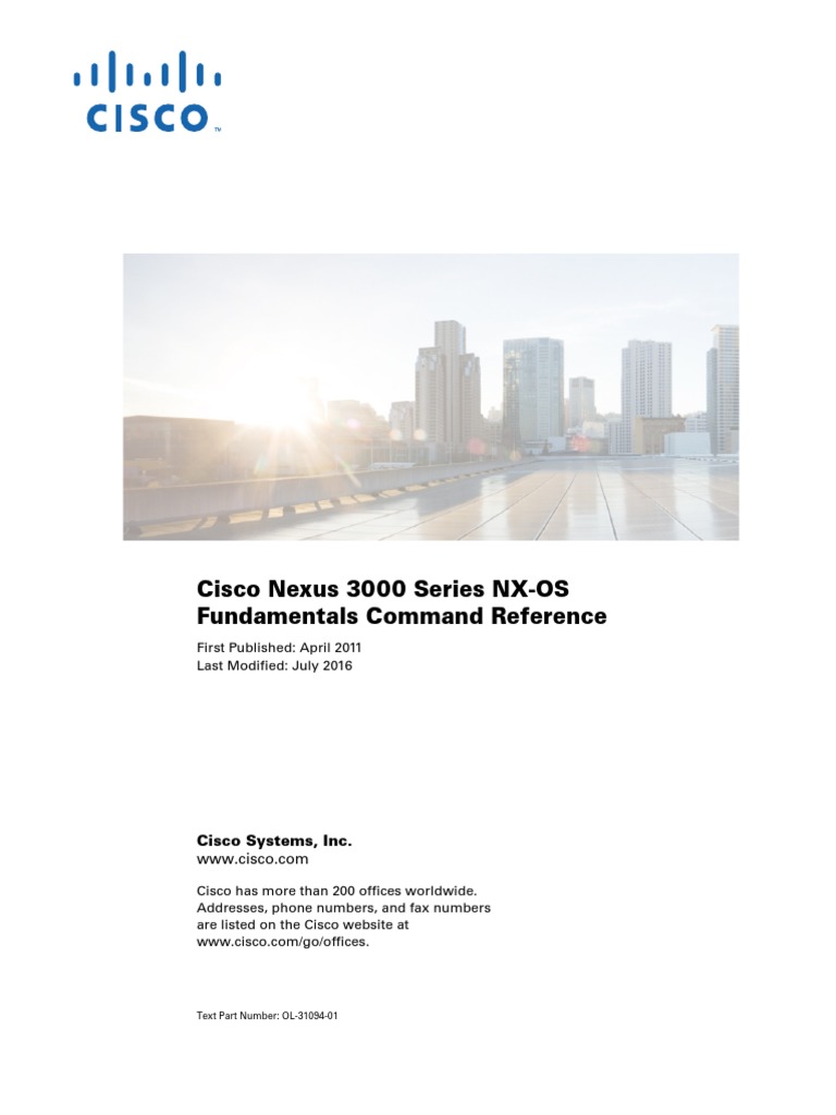 CISCO NEXUS 3000 Command References | PDF | Command Line Interface ...