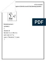 Example Write A C++ Program To Find The Result of The Following Equation