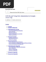 administering ocr and voting disk