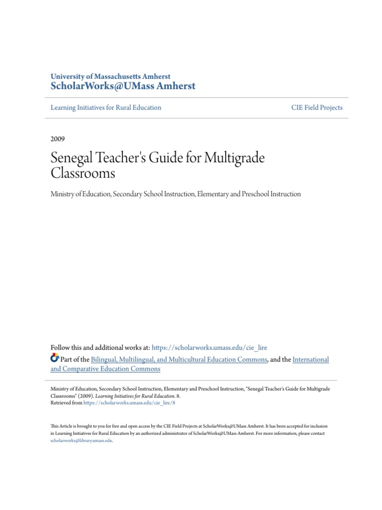 Senegal Multigrade Teacher's Guide | PDF | Classroom Management | Classroom