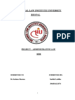 National Law Institute University Bhopal: Project - Administrative Law Sebi