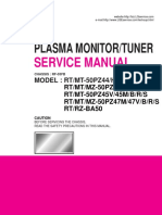 Plasma Monitor/Tuner: Service Manual