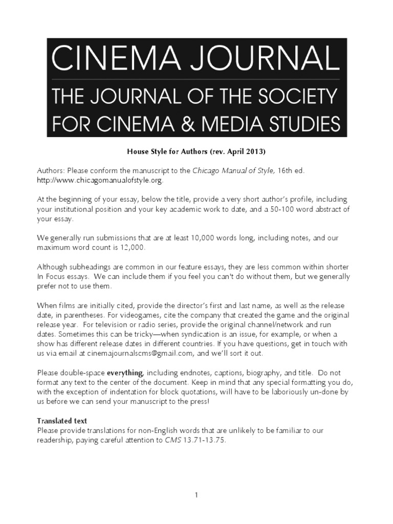 House Style Guidelines for Authors | PDF | Note (Typography) | Image ...