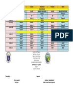 Weekly Class Schedule for Grade 7