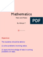 Mathematics: Ratio and Rates by Abioye T