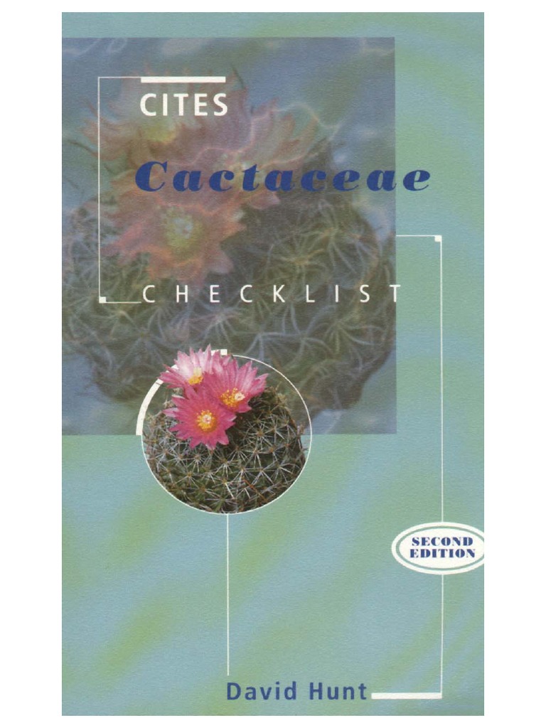 D. HUNT - CITES Cactaceae Checklist 2º Edición PDF | PDF