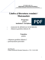 Programa gradul didactic II_Met. pred. lb. rom. si   matematica_invatatori_OMEN 3701 din 2000 - Copy.pdf