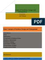 Basic concepts of database design management