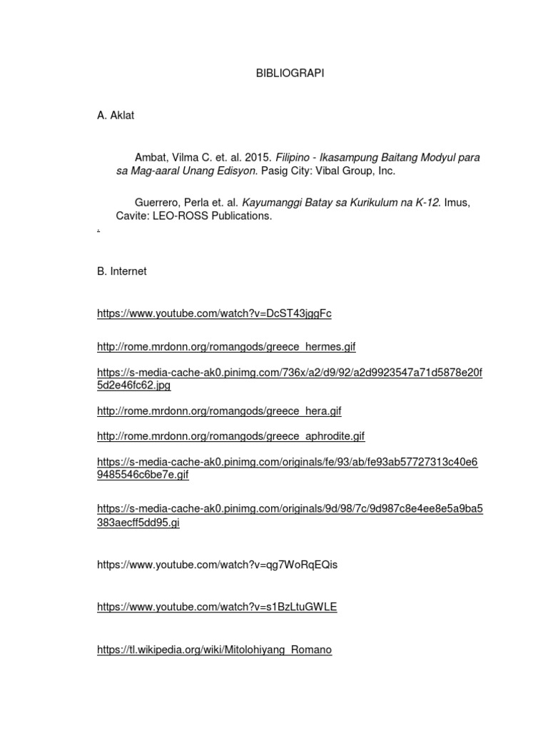 Sa Mag-Aaral Unang Edisyon. Pasig City: Vibal Group, Inc | PDF ...