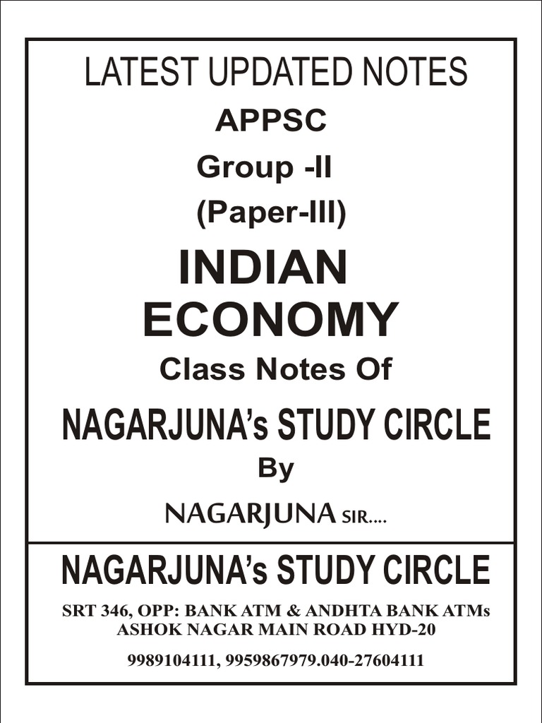 Indian Economy Telugu Pdf