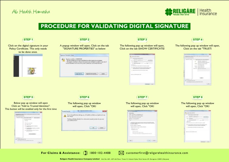 Procedure For Validating Digital Signature PDF | PDF