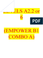 LEVELS A2.2 or 6 (Empower B1 Combo A)