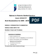 Diploma in Fisheries Enabled Services: Cohort: DFES/07/PT