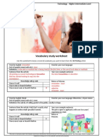 Paint A Picture, Get A Job!: Vocabulary Study Worksheet