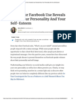 What Your Facebook Use Reveals About Your Personality And Your Self-Esteem