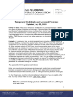 Temporary Modification of Licensed Premises July 22 2020 5p