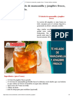 Té Helado de Manzanilla y Jengibre Fresco - Recetas Bebidas Saludables