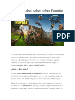 Lo Que Debes Saber Sobre Fortnite