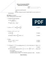 Mid-Year Examination 2007/08 Mathematics and Statistics Form Six Time Allowed: 2 Hours Instructions