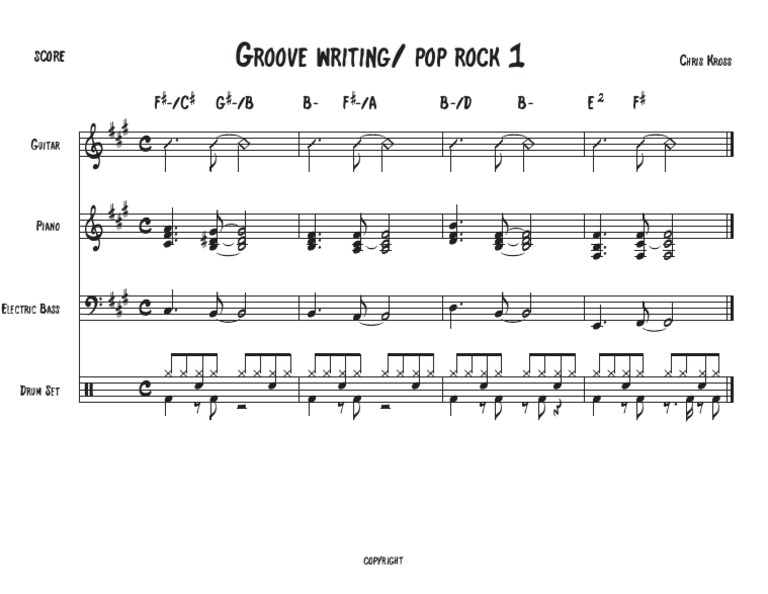 Groove Writing Pop Rock 1 - SCORE | PDF