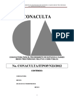 CONVOCATORIA CONACULTA-ITPOP-N23-2012