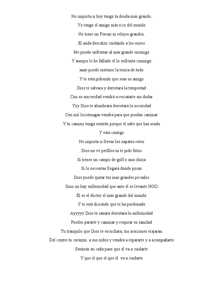 De Todo El Mundo Letra