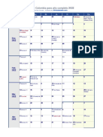 Calendario Semanal 2022 Lunes