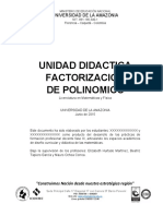 Unidad Didactica Factorizacion