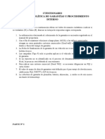Cuestionario Manual de Política de Garantías y Procedimiento Interno