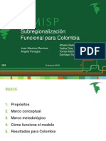 Subregionalización Funcional para Colombia