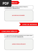 Concurso Biblico Livro de Neemias, Ester e Jó