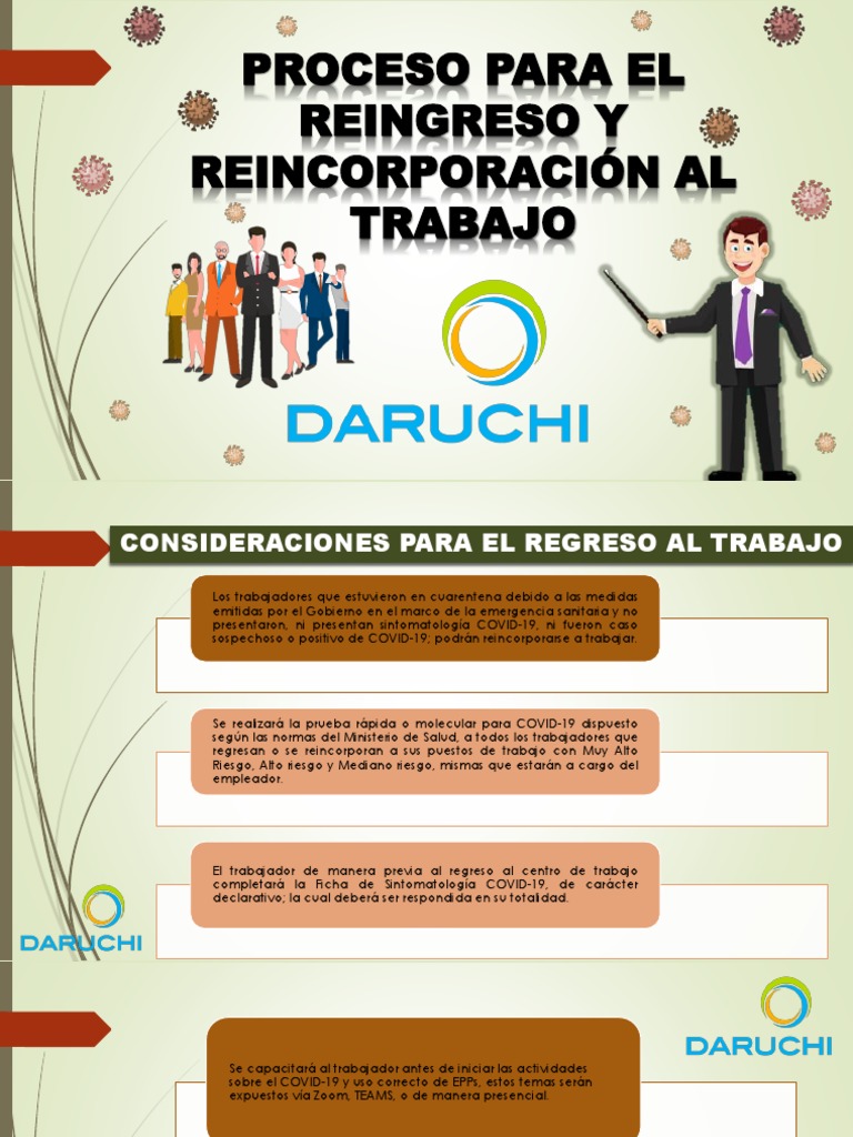 Proceso para El Reingreso y Reincorporación Al Trabajo Daruchi PDF ...